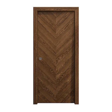 Sartodoors Sliding Pocket Door 30 x 80 inches, Ego 5005 Cognac Oak Veneer, Kit Rail Hardware, Solid Wood Int EGO5005PD-DKO-30