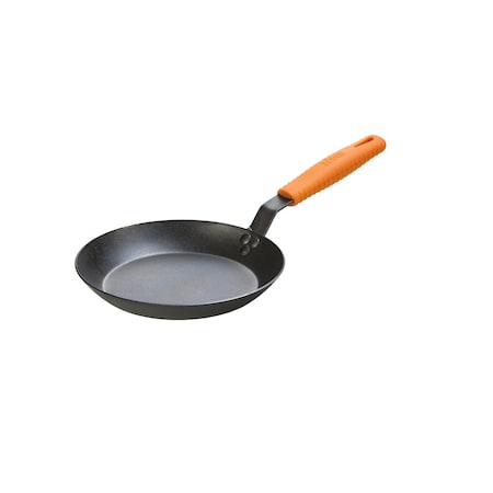 Lodge 10 Inch Seasoned Carbon Steel Skillet With Orange Silicone Handle Holder, 3PK CRS10HH61