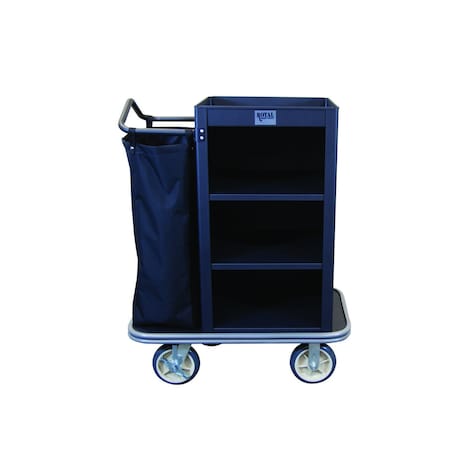 Royal Basket Trucks Housekeeping Cart, 47" H, 8" Caster G37-KKX-M3C-1CN