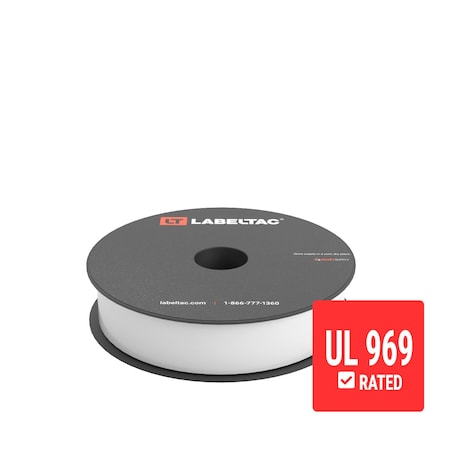 Labeltac UL 969-Approved LabelTac Supply 1in x 150ft LT4/LTPX, White LT102UL