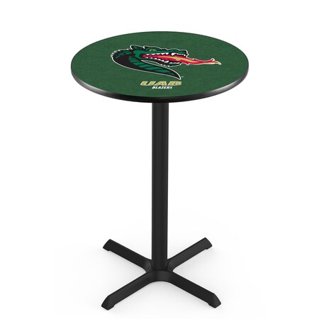 Holland Bar Stool Co 42" Blk Wrinkle UAB Pub Table, 36" dia. Top L211B4236AlaBir