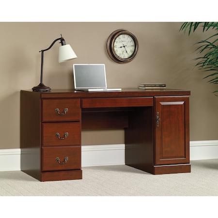 Sauder Computer Credenza, 30.236 in H, 59.252 in W X Classic Cherry 404944