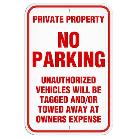 Primeguard Private No Parking, 12'' x 18'' PSS1006R