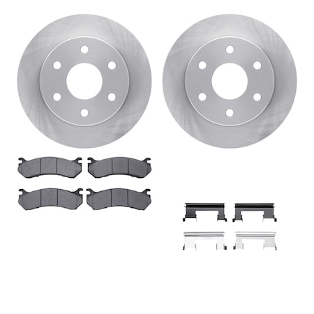Dynamic Friction Co DFC Brake Rotor with 5000 Brake Pads and Hardware Kit 6512-48243