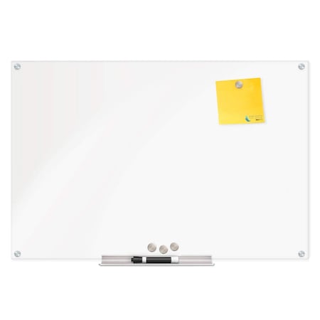 Fab Glass And Mirror Clear Glass Dry Erase Board for Office & Home, Frameless White Surface Glass Board 48in x72in Incl MB48x72-SB601
