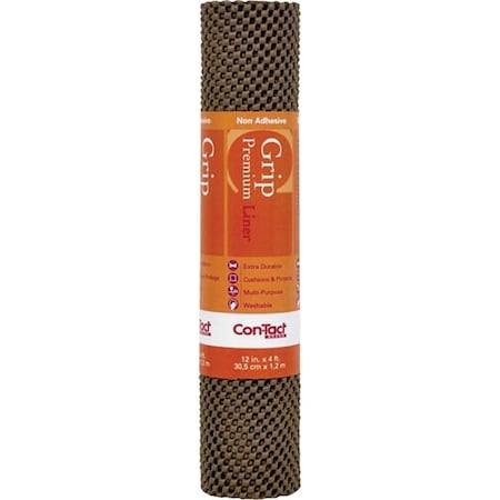 Kittrich Con-Tact 04F-C6L1B-06 Shelf and Drawer Liner, 4 ft L, 12 in W, PVC, Chocolate 04F-C6L1B-01