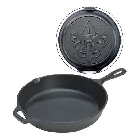 Lodge 12 Inch Cast Iron Boy Scout Skillet, 3PK L10SK3BS