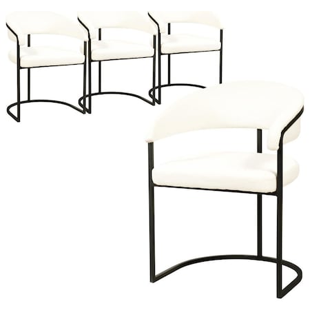 Leisuremod Aero Collection Modern Dining Chair in White, 4PK AC23W4