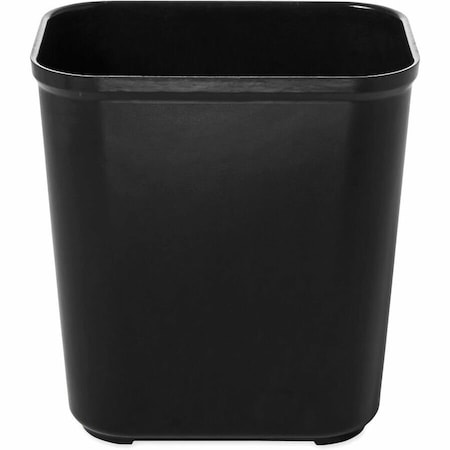 Rubbermaid Commercial Fire Resistant 7 gal Rectangular Indoor Plastic Can, Black, None, Fiberglass, 10 1/2 in FG254300BLA