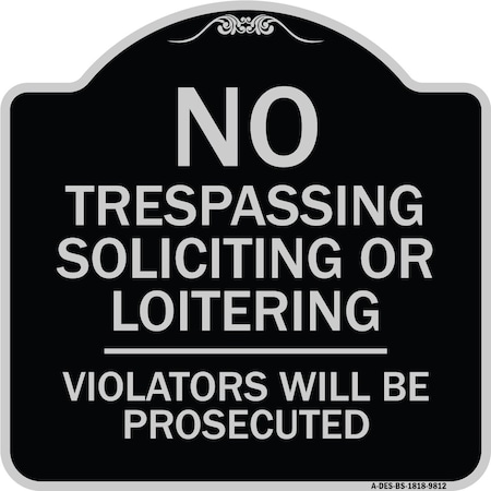 Signmission Black & Silver, 18 Inch x 18 Inch, Heavy Gauge Aluminum A-DES-BS-1818-9812