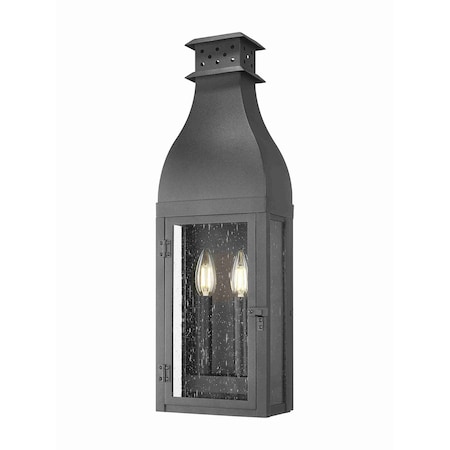 Z-Lite Toulouse Sand Black 2 Light Outdoor Wall Light 5030M-BK