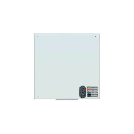 U Brands Magnetic Glass Dry Erase Board Value Pack, 36 x 36, White 3971U00-01