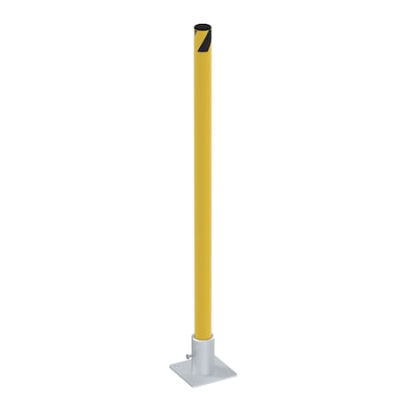 Vestil Steel Removable Pipe Safety Bollard 36 In x 1-3/4 In Yellow BOL-R-36-2