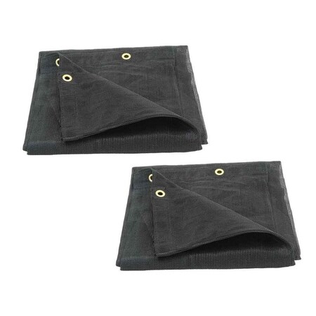 Mytee Products (2 Pack) 8ft x 10ft Black Mesh Tarp, 90% Shade, 2PK MT90-8x10x2
