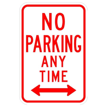 Sign Solutions Usa Parking Sign, 12 in W, Aluminum Sign, White DCS12DWT1218CUS00135