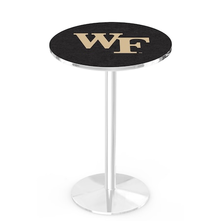 Holland Bar Stool Co 36" Chrome Wake Forest Pub Table, 36" dia. Top L214C3636WakeFr