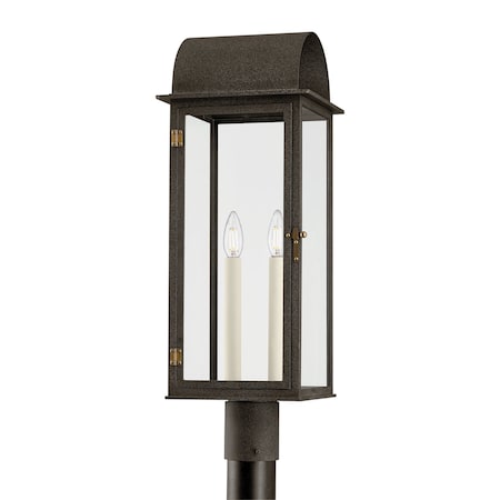 Troy Lighting Bohen 2 Light Exterior 25 In. French Iron/Patina Brass P2225-FRN/PBR