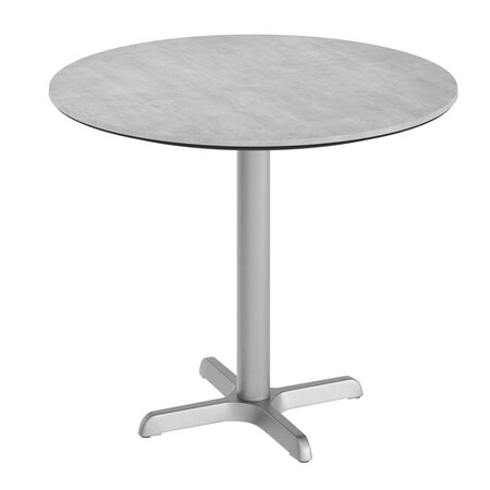 Flash Furniture Acadia 31.25 in Round Indoor Outdoor Tabletop, Gray Faux Concrete with TopGuard HPL, 22 in x 22 in ST-RD31-CMGY-T2222S-GG