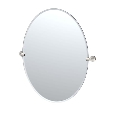 Gatco Sky 32" Frameless Oval Mirror Satin Nickel 5569LG