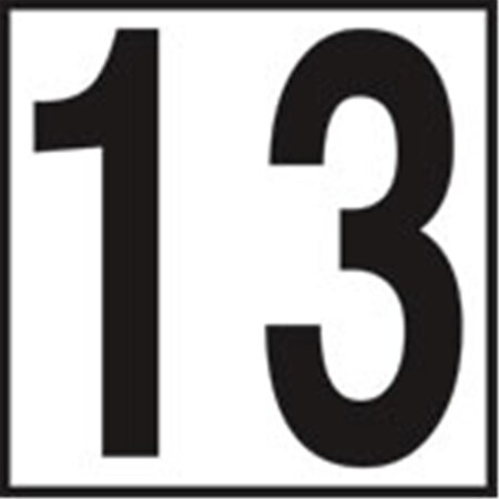 Inlays Inlays  6 in. Smooth Ceramic Tile- Number 13 CC611095