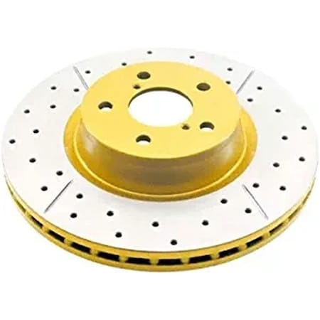Araba Vector Cross Drilled Slotted Uni Directional Disc Brake Rotor, Natural AR3641324