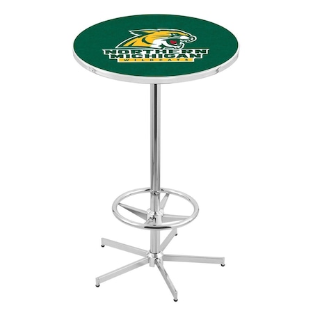 Holland Bar Stool Co 42" Chrome Northern Michigan Pub Table, 36" dia. Top L216C4236NorMic