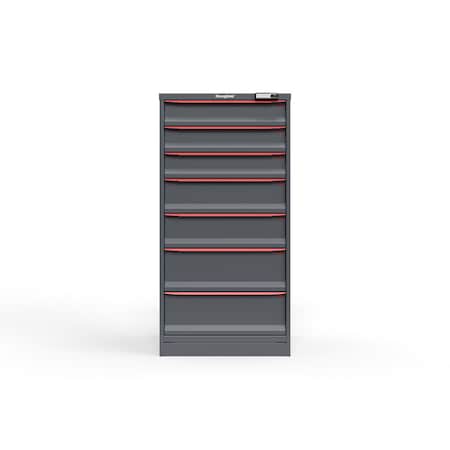 Strong Hold 7 drawer cabinet - (3x 5ft, 2x 7ft, 2x 9ft) - Red accents - E-Lock w/ Tracking S3060-PPTAS-0702DS