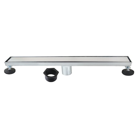 Kingston Brass 24-Inch Stainless Steel Linear Shower Drain with Reversible Tile Insert and Flat Grate BSF2421