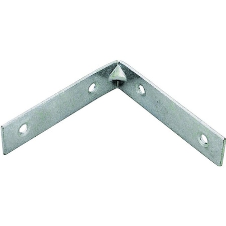 Prosource Corner Brace, 8 in L, 8 in W, 1-1/8 in H, Steel, Zinc-Plated, 5 mm Thick Material CB-Z08-013L