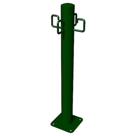 Ultraplay Leash Post, 36 13/16 in H, Green PBARK-480-NATURAL