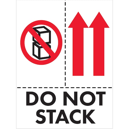 Tape Logic 3 x 4in - inDo Not Stackin Labels DL4481