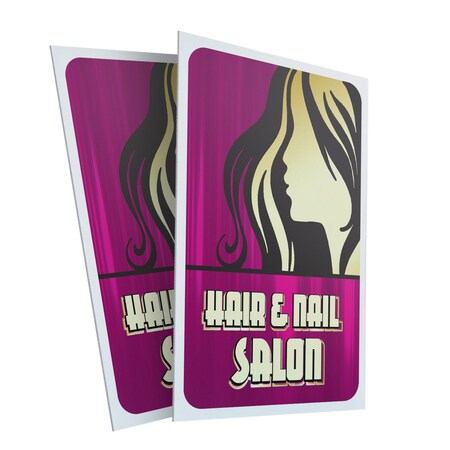Signmission Hair And Nail Salon, Plastic Signs Only 24 Inch x 36 Inch, Corrugated Plastic, 2PK CSB-2436-2PACK-30383