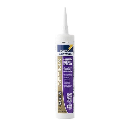 White Lightning Hybrid Sealant, 6 " L, 8 " W, White W31200010