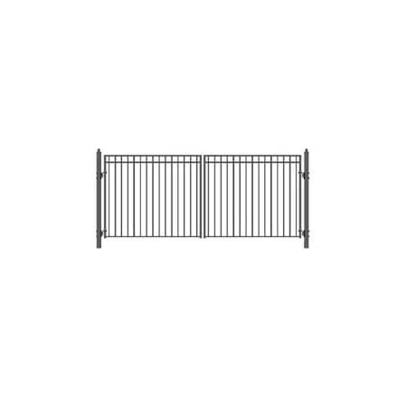 Aleko 16 ft. Madrid Style Iron Wrought Dual Swing Driveway Gate DG16MADD-UNB
