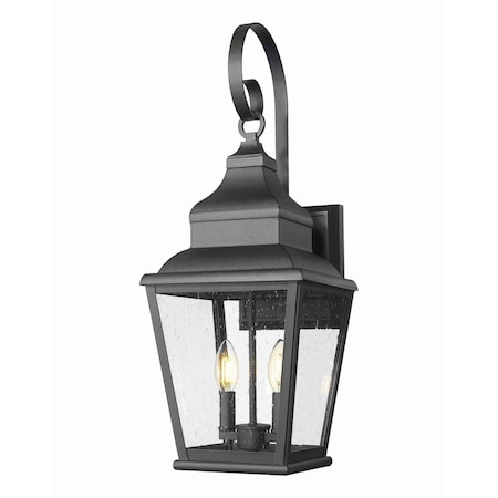 Z-Lite Raphael Sand Black 2 Light Outdoor Wall Light 5029M-BK