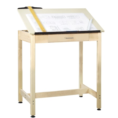 Diversified Spaces Rectangle Art/Drafting Table, 36" W, 36" H, Almond DT-1A37