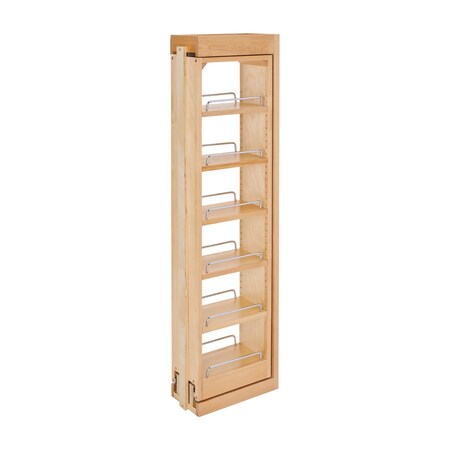 Rev-A-Shelf Maple Wood; Steel, Natural Maple, 6 in W, 42 in H, 11.13 in D 432-WF42-6C