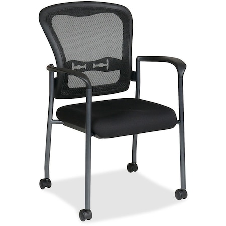 Office Star Chair, Stacking, Fabric/Metal, Fabric, Coal 84540-30