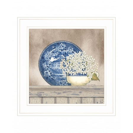 Homeroots Farmhouse Blues I 3 White Framed Print Wall Art 407741