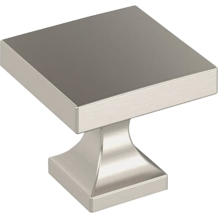 Amerock Pedestal 1.0625'' Square Satin Nickel Knob BP37024G10