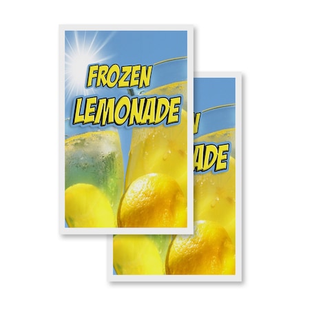Signmission Frozen Lemonade, Vinyl Decals Only 24 Inch x 36 Inch, Vinyl Decal, 2PK DSB-2436-2PACK-Frozen Lemonade