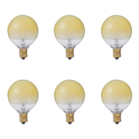 Bulbrite 40W G16 AMBER ICE E12 120V-6PK 861322