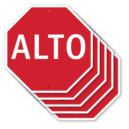 Signmission Alto, 10 inch X 10 inch, Aluminum Metal Signs, 5PK OC-A-5Pack-10-203
