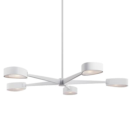 Troy Lighting Allisio 5 Light Chandelier 49 In. Textured White F7345-TWH