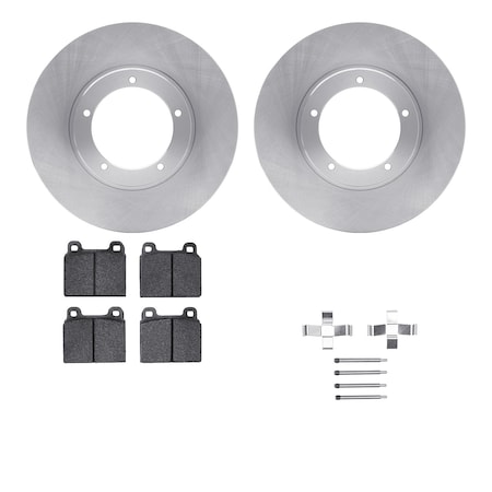 Dynamic Friction Co DFC Brake Rotor with 5000 Brake Pads and Hardware Kit 6512-02037