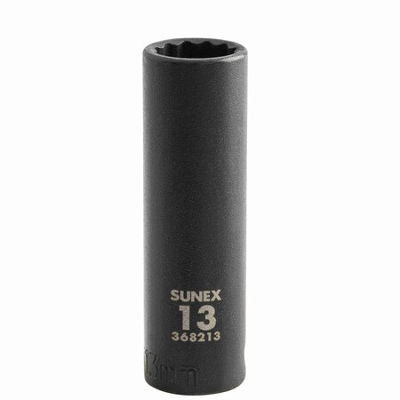 Sunex 3/8 in Drive 13Mm 12-Point Deep Impact Socket 368213