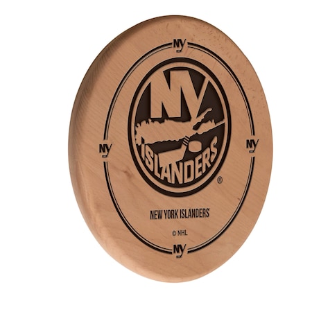 Holland Bar Stool Co New York Islanders 13" Laser Engraved Solid Wood Sign WSgnLNatNYIsln