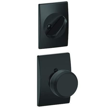 Schlage Residential Schlage Custom Custom Bowery Knob with Century Rose Interior Active Trim with 16680 Latch and FC59BWE622CEN