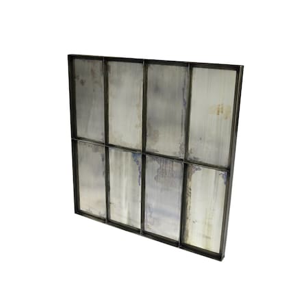 Homeroots 40" Black Square Metal Framed Accent Mirror 489209