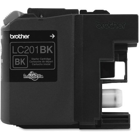 Brother Brother Genuine Innobella LC201BK Black Ink Cartridge - Inkjet - Standard Yield - 260 Pages - Black - 1 Each LC201BK